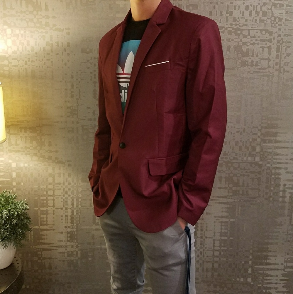 ✔ Men's Casual One Button Blazer